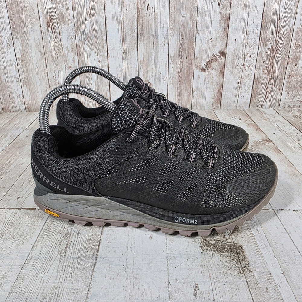 Merrell Antora 2 Womens Black Charcoal Trail Running Shoes J066848 Size 6.5